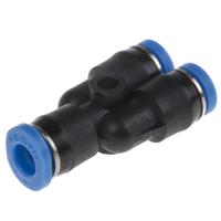 qsmy-4-3 Festo QSMY Series Y Tube-to-Tube Adaptor, Push In 4 mm to Push In 3 mm, Tube-to-Tube Connection Style, 153373