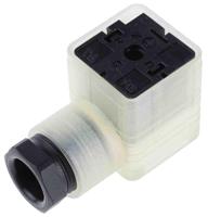 935980244-rs-gdml-3011-led-230-rg-schwarz Hirschmann GDML 3P+E DIN 43650 A, Female Solenoid Valve Connector with Indicator Light, 250 V ac/dc Voltage