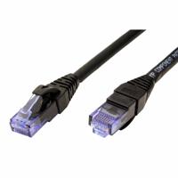 21152752-100 Roline, 2m Cat6a, Black RJ45 to Male RJ45 Male, U/UTP Unshielded, Terminated LSZH Sheath