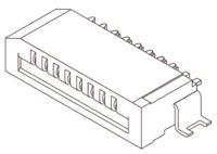 52793-0870 Molex, Easy-On, 52806 1mm Pitch 8 Way Right Angle Female FPC Connector, Top Contact