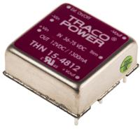 thn-15-4812 TRACOPOWER THN 15 DC-DC Converter, 12V dc/ 1.3A Output, 36 → 75 V dc Input, 15.6W, PCB Mount, +85°C Max Temp