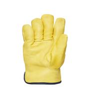 dr100-10 Polyco Healthline Daytona Yellow Leather Reusable Gloves, Size 10, Nitrile Foam Coating