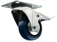 12757210 Guitel Hervieu Braked Swivel Castor Wheel, 80kg Capacity, 80mm Wheel