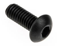 281-221 RS PRO Black, Self-Colour Steel Hex Socket Button Screw, ISO 7380, M4 x 10mm