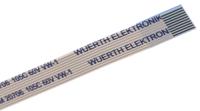 687710050002 Wurth Elektronik 6877 Series FFC Ribbon Cable, 10-Way, 0.5mm Pitch, 50mm Length