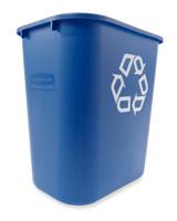 fg295773blue Rubbermaid Commercial Products Rubbermaid 39L Blue Polyethylene Waste Bin