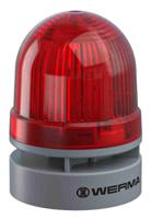 46011075 Werma EvoSIGNAL Mini Series Red Sounder Beacon, 24 V dc, IP66, Base Mount, 95dB at 1 Metre