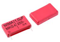 mks4f041005b00kssd WIMA MKS4 Polyester Film Capacitor, 160 V ac, 250 V dc, ±10%, 1μF, Through Hole