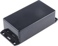 1591cflbk Hammond 1591 Series Black Flame Retardant ABS Enclosure, IP54, Flanged, Black Lid, 120 x 65 x 36mm