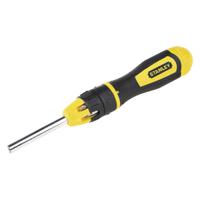 0-68-010 Stanley Phillips, Pozidriv, Slotted, Square Ratchet Screwdriver & Bit Set, 250 mm length