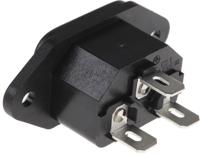 488-191 RS PRO C14 Panel Mount IEC Connector Male, 10A, 250 V