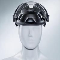 9790212 uvex Clear Flip Up PC Face Shield with Face, Head Guard , Resistant To High Speed Particles