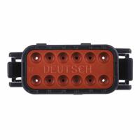 dtm06-12sb Deutsch, DTM Automotive Connector Plug Black 12 Way, Crimp Termination DTM06-12SB
