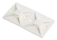 151-28415-mb4a-pa66-wh HellermannTyton Self Adhesive White Cable Tie Mount 28 mm x 28mm, 5.4mm Max. Cable Tie Width