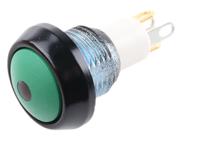 59-413r ITW Switches 59 Series Illuminated Miniature Push Button Switch, Momentary, Panel Mount, 13.65mm Cutout, SPST, Red LED,