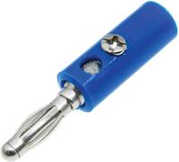 208-0271 RS PRO Blue Male Banana Plug, 4 mm Connector, 32A, 30V, Nickel Plating