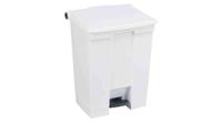 fg614500wht Rubbermaid Commercial Products Legacy Step-On 68L White Pedal Plastic Waste Bin