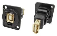 874-1248 RS PRO Straight, Panel Mount, Socket to Socket Type B to A 2.0 USB Connector