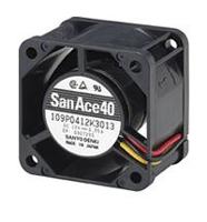 109p0424h3013 Sanyo Denki San Ace 40 Series Axial Fan, 24 V dc, DC Operation, 19.2m³/h, 2.28W, 90mA Max, 40 x 40 x 28mm