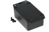 1591xxlflbk Hammond 1591 Series Black Flame Retardant ABS Enclosure, IP54, Flanged, Black Lid, 87 x 57 x 36mm