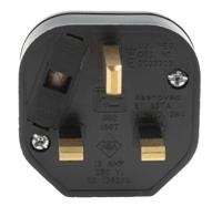 854-396 RS PRO UK Mains Plug, 13A Black, Cable Mount Thermoplastic, 250 V