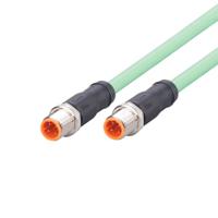 evc906 ifm electronic Male 4 way M12 to Female 4 way M12 Communication Cable, 2 m