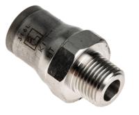 3805-08-10 Legris LF3800 Series Straight Threaded Adaptor, R 1/8 Male to Push In 8 mm, Threaded-to-Tube Connection Style