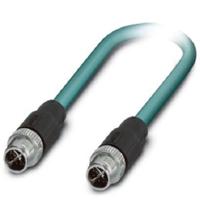 1407486 Phoenix Contact, 10m Cat6a, Blue M12 to Male M12 Male, Shielded Shielded, Terminated