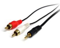 mu3mmrca StarTech.com Male 3.5mm Stereo Jack to Male RCA x 2 Aux Cable, Black, 900mm MU3MMRCA