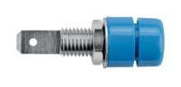 ibu-5568-bl Schutzinger Blue Female Banana Socket, 4 mm Connector, 32A, Nickel Plating
