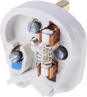 647-whi MK Electric UK Mains Plug, 13A White, Cable Mount
