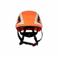 7100175098 3M X5000 Orange Helmet with Chin Strap, AdjustableVentilated