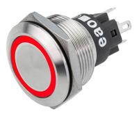 82-66511114 EAO 82 Series Illuminated Push Button Switch, Momentary, Panel Mount, 22.3mm Cutout, SPDT, Red LED, 240V, IP65, IP67