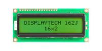 162j-bc-bw Displaytech 162J BC BW 162J Alphanumeric LCD Display, Yellow-Green on, 2 Rows by 16 Characters, Transflective
