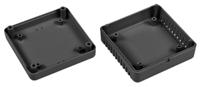 192-0714 RS PRO Black ABS Enclosure, IP20, IK06, Black Lid, 75.8 x 75.8 x 30.2mm