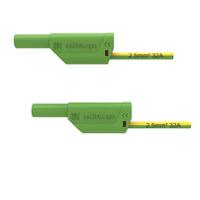 rs-vsfk-8500-25-50-gnge Schutzinger Test lead, 32A, 1kV, Green/Yellow, 50cm Lead Length