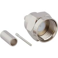 531-40188 Amphenol RF  Series, Plug Cable Mount F Connector, 75Ω, Crimp Termination, Straight Body