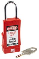 175-1185 RS PRO Red 1-Lock ABS, Steel Safety Lockout Padlocks, 5mm Shackle, 41mm Attachment