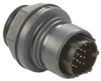 pxp601216pcr Bulgin Circular Connector, 16 Contacts, Front, Standard Connector, Plug, Male, IP66, IP69K, IP68, Buccaneer 6000 Series