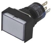 al6h-m14-jw Idec Illuminated Push Button Switch, Momentary, Panel Mount, 16mm Cutout, SPDT, White LED, 250V, IP40