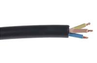 536-039 RS PRO 2.5 mm² 3 Core Power Cable, H05RR-F, Black Rubber, 50m