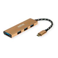 14025049-5 Roline 4 Port USB 3.2 USB C  Hub, USB Bus Powered, 145 x 63 x 26mm