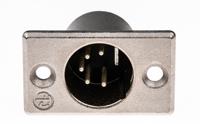 nc5mp Neutrik Panel Mount XLR Connector, Male, 50 V, 5 Way, Silver over Nickel Plating
