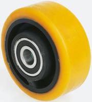 ftp12550x20 Tente Yellow Polyurethane Abrasion Resistant, Corrosion Resistant Trolley Wheel, 550kg