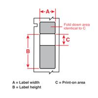 m6-209-427-ro Brady B-427 White, Transparent Label, 25.40mm Width, 27.94mm Height, 50 Qty