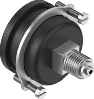 fma-40-10-14-en Festo G 1/4 Analogue Pressure Gauge 10bar Back Entry 40mm Outside Diameter