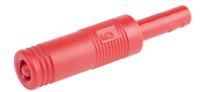 240116-22 Staubli Red, Female, Male Test Connector Adapter With Brass contacts and Nickel Plated