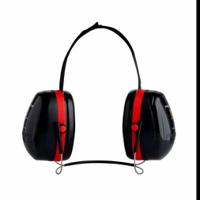 h540b-412 3M PELTOR Optime III Ear Defender with Neckband, 34dB, Black, Red