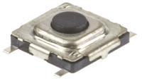 431181015816 Wurth Elektronik Black Tactile Switch, SPST 20 mA 0.3mm Surface Mount