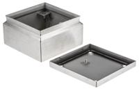 842-8330 RS PRO Unpainted Stainless Steel Terminal Box, IP66, 150 x 150 x 80mm